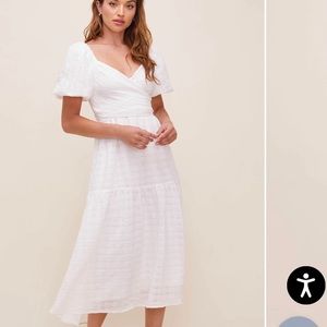 Sonnet puff sleeve midi dress